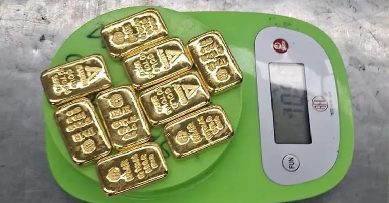 উদ্ধারকৃত স্বর্ণবারগুলো